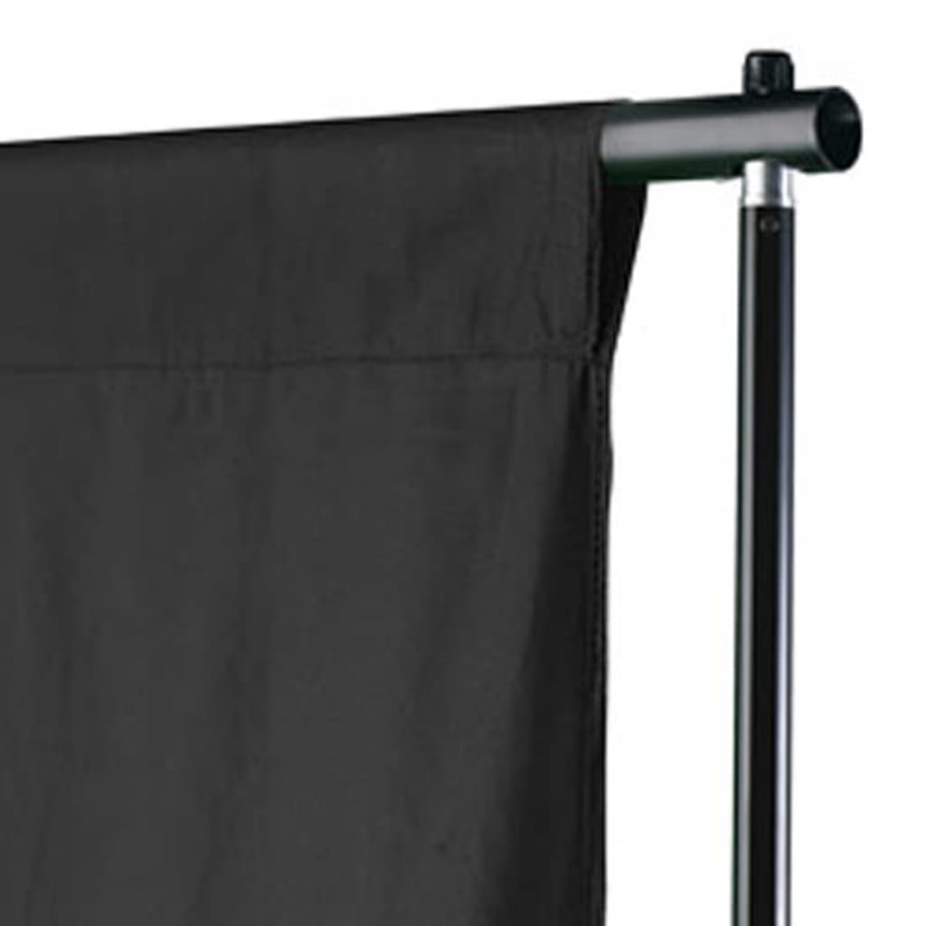 vidaXL Backdrop Cotton Black 300x300 cm