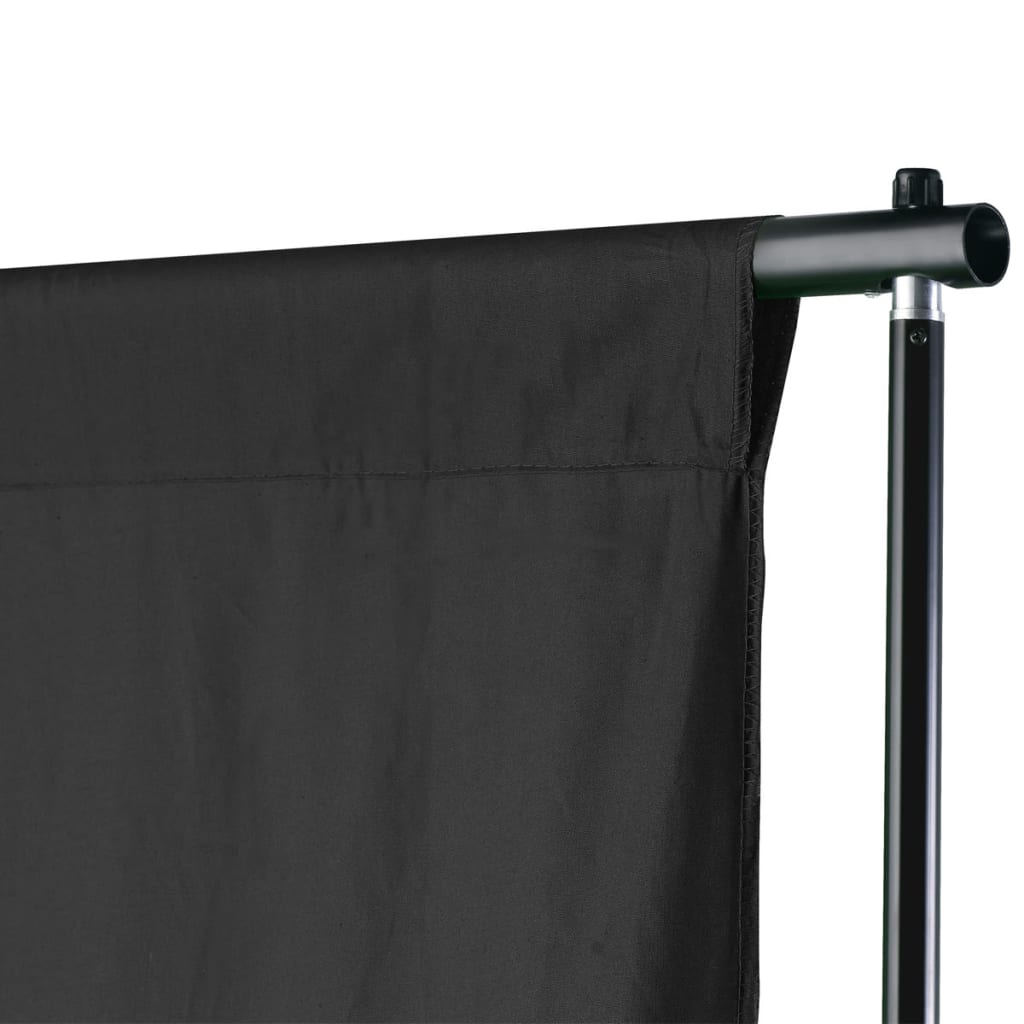 vidaXL Backdrop Support System 500x300 cm Black