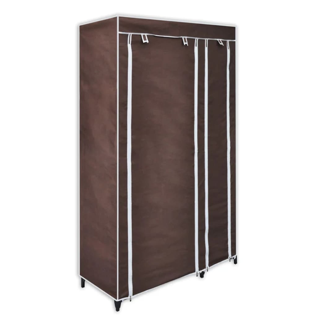 vidaXL Fabric Wardrobe Brown