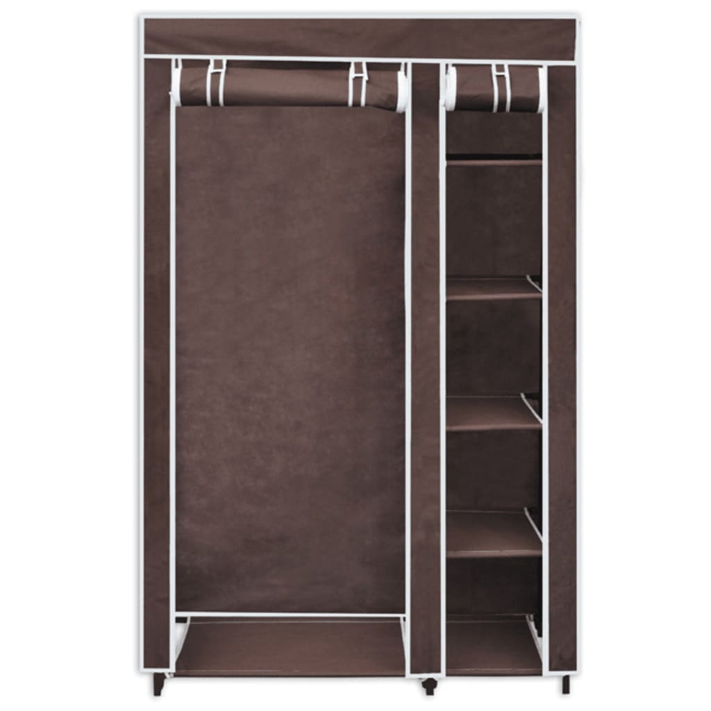 vidaXL Fabric Wardrobe Brown