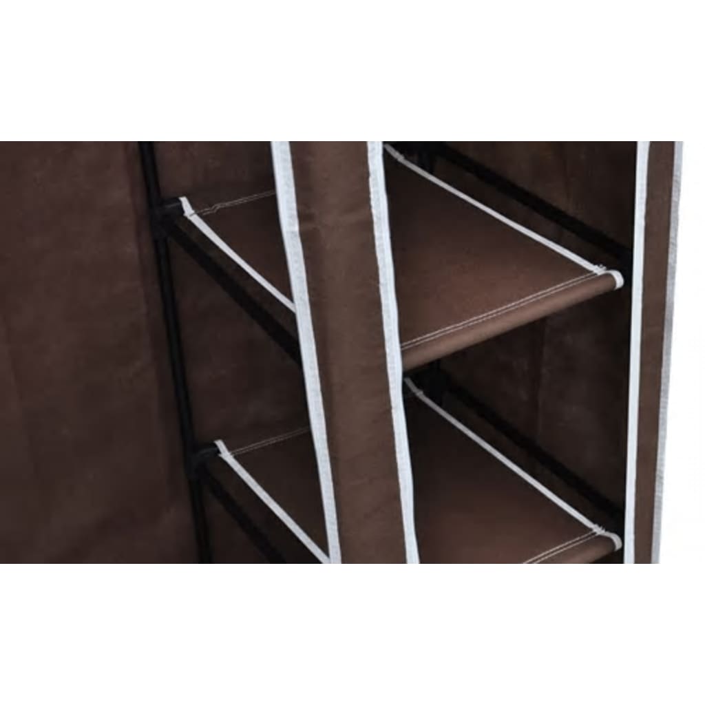 vidaXL Fabric Wardrobe Brown