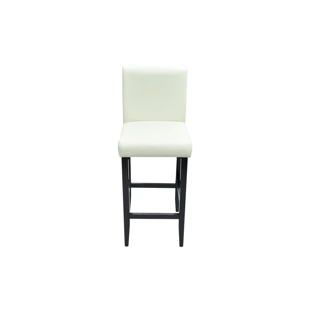 vidaXL Bar Stools 2 pcs White Faux Leather
