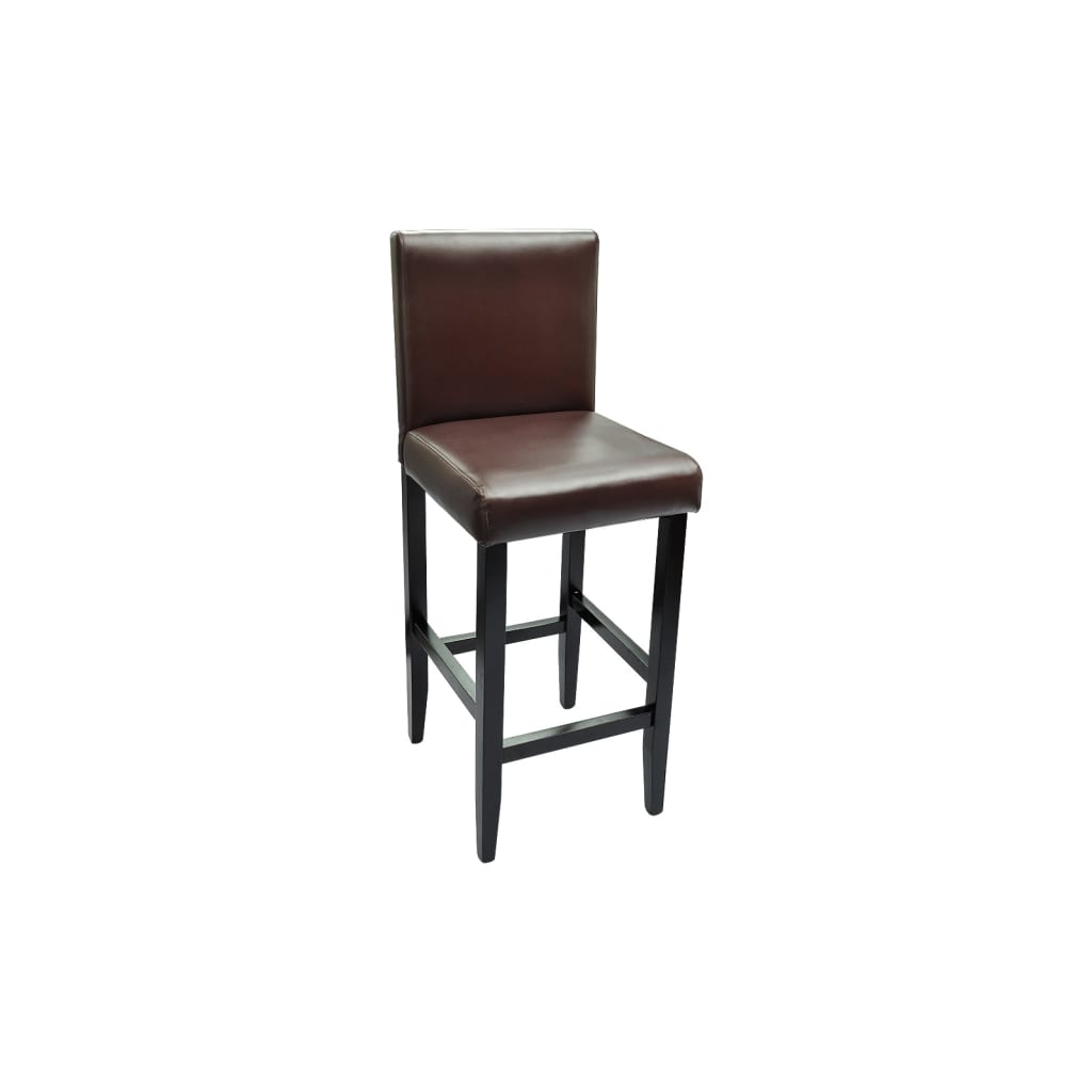 vidaXL Bar Stools 4 pcs Dark Brown Faux Leather
