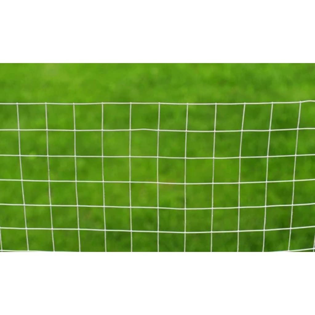 vidaXL Chicken Wire Fence Galvanised Steel 25x1 m Silver