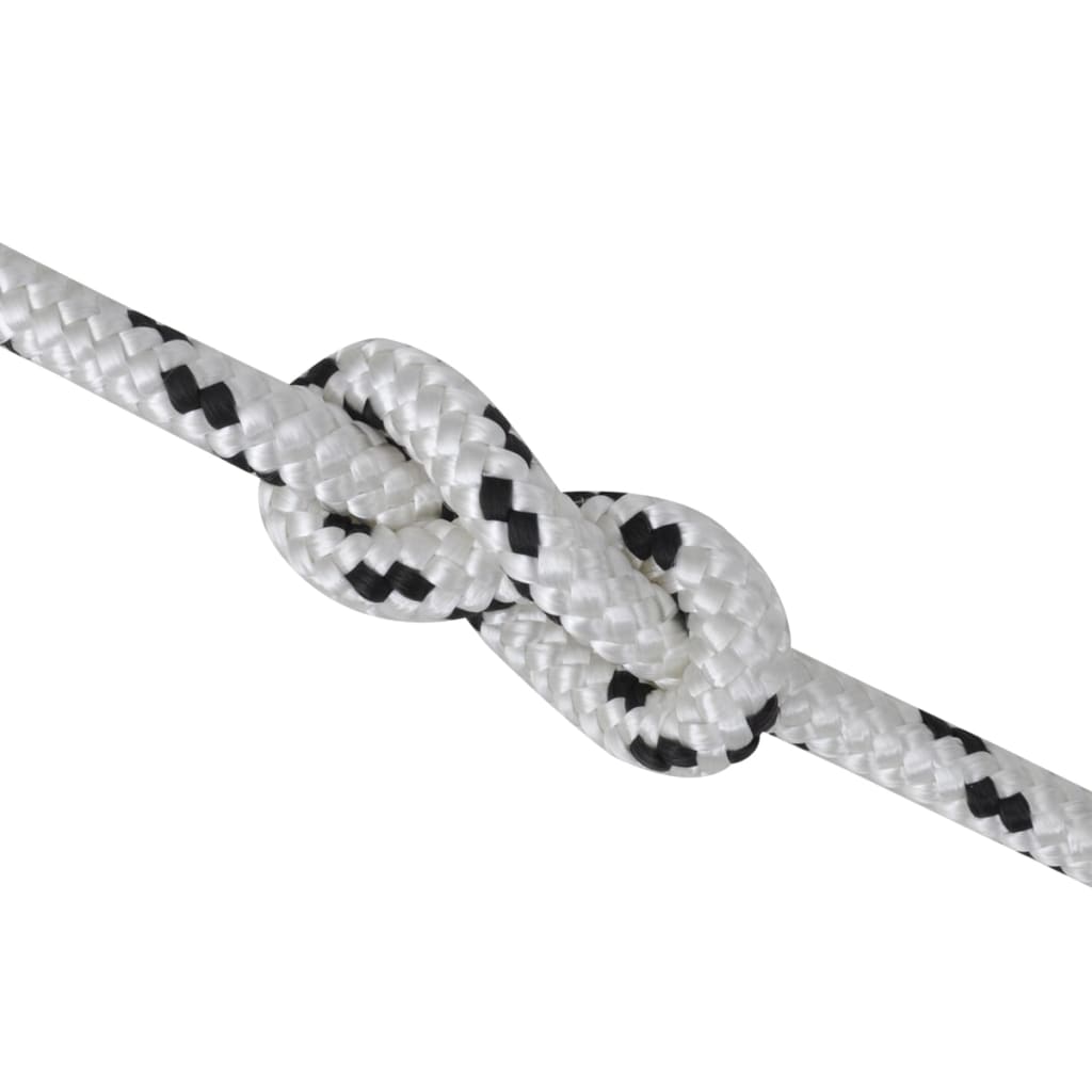 vidaXL Braided Rope Coil Boat Line Polyester 10 mm x 50 m