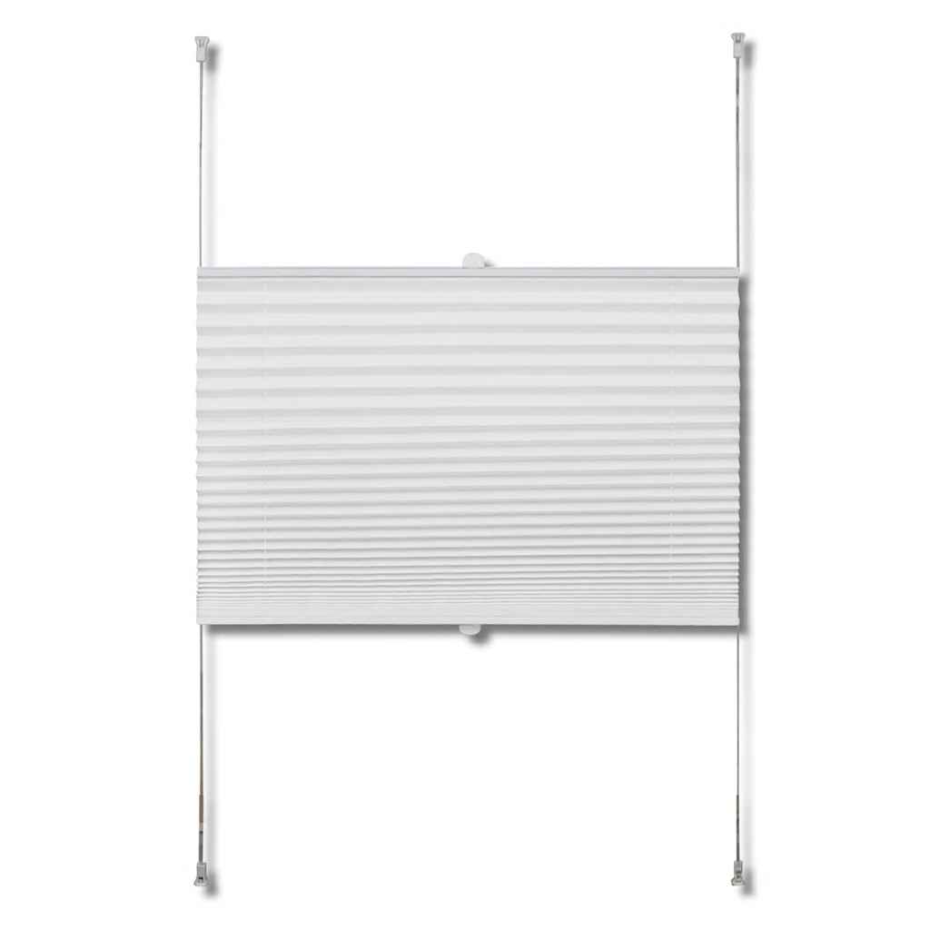 Plisse Blind 90x100cm White Pleated Blind