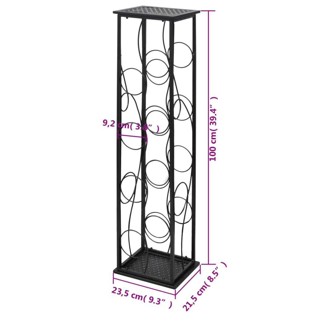 vidaXL Wine Rack for 8 Bottles Metal