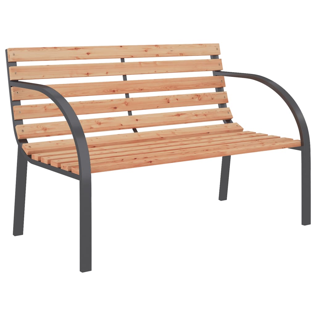 vidaXL Garden Bench 120 cm Wood and Iron