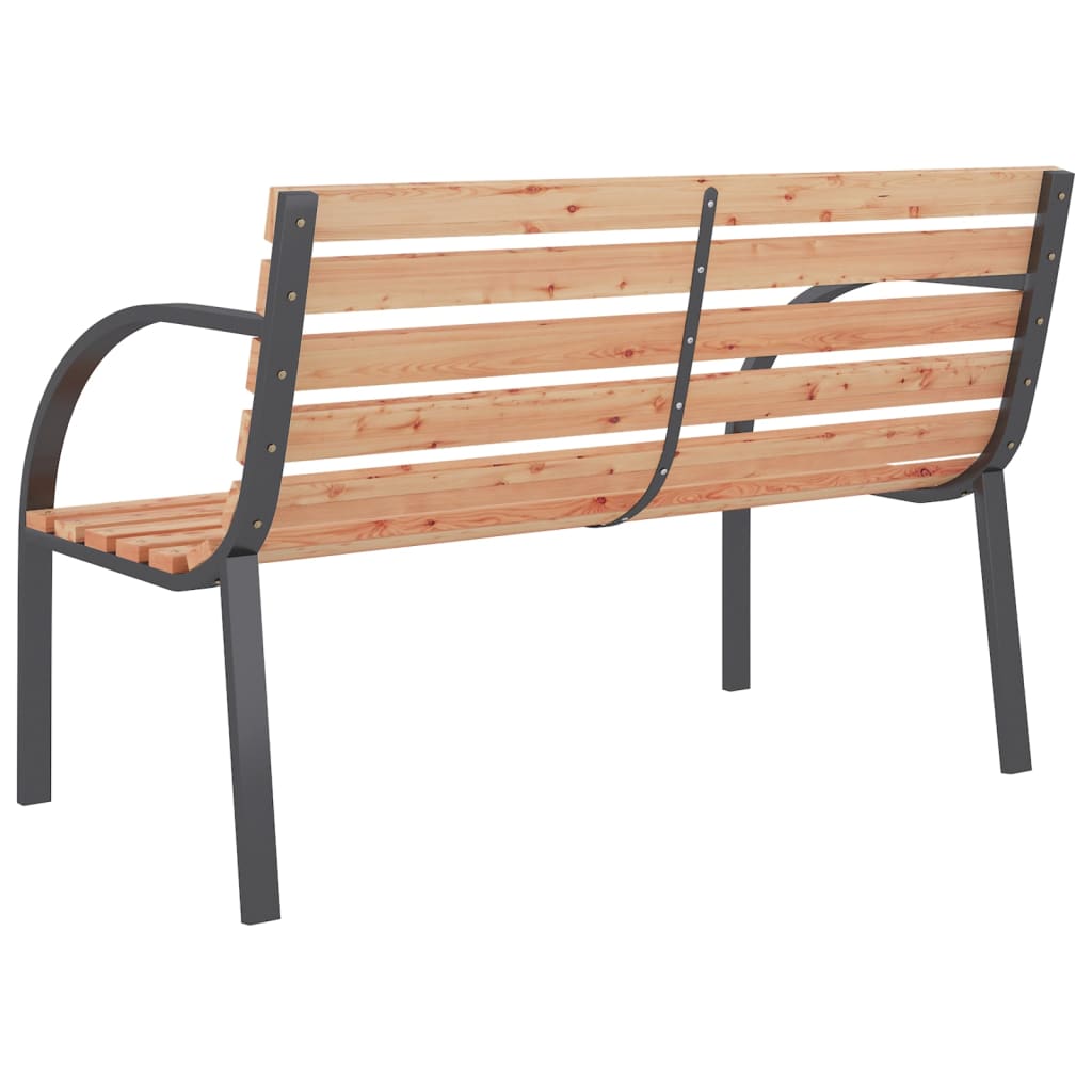 vidaXL Garden Bench 120 cm Wood and Iron