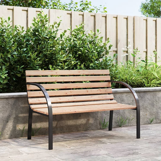 vidaXL Garden Bench 120 cm Wood and Iron