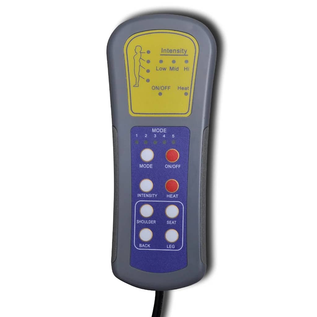 vidaXL Massage Lounger White Faux Leather