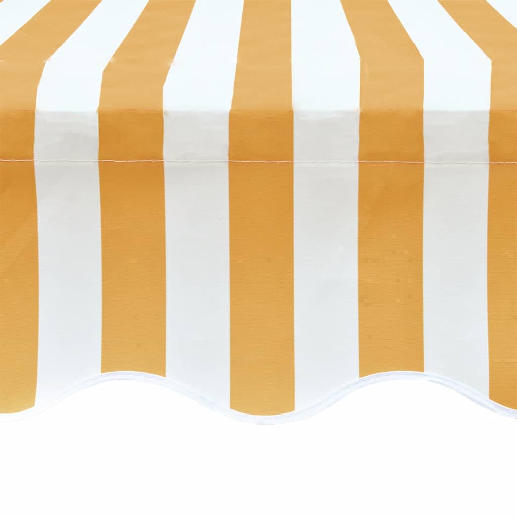 vidaXL Awning Top Sunshade Canvas Sunflower Yellow & White 4 x 3 m (Frame Not Included)