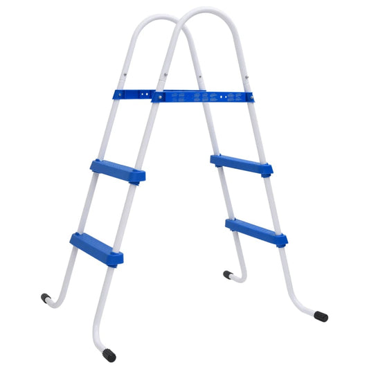 vidaXL Steel Frame Pool Ladder Non-Slip Steps 84 cm