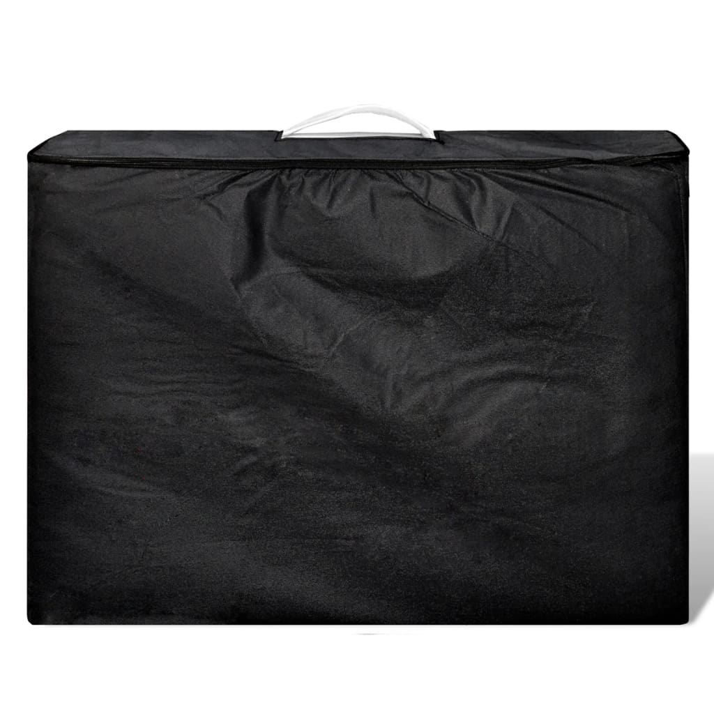 vidaXL Cream White Foldable Massage Table 2 Zones with Aluminium Frame