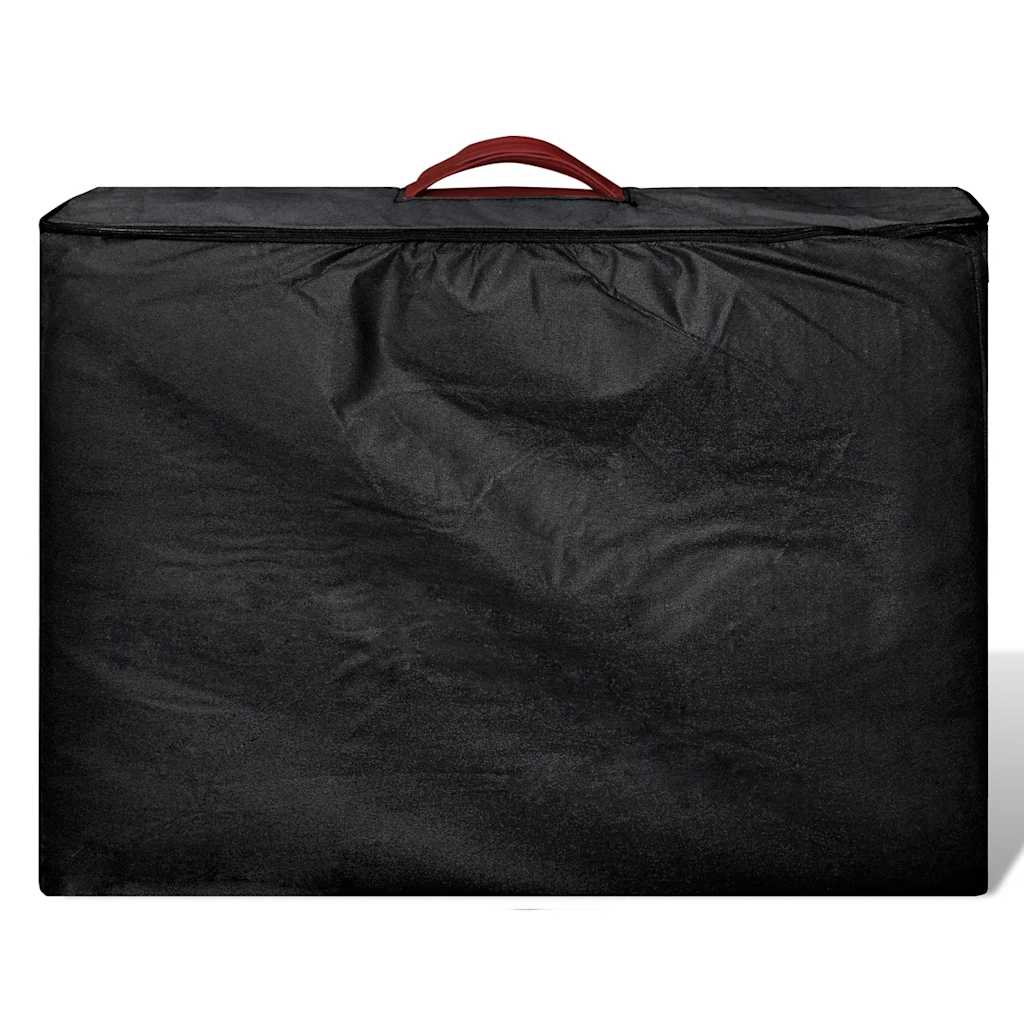 vidaXL Red Foldable Massage Table 2 Zones with Aluminium Frame