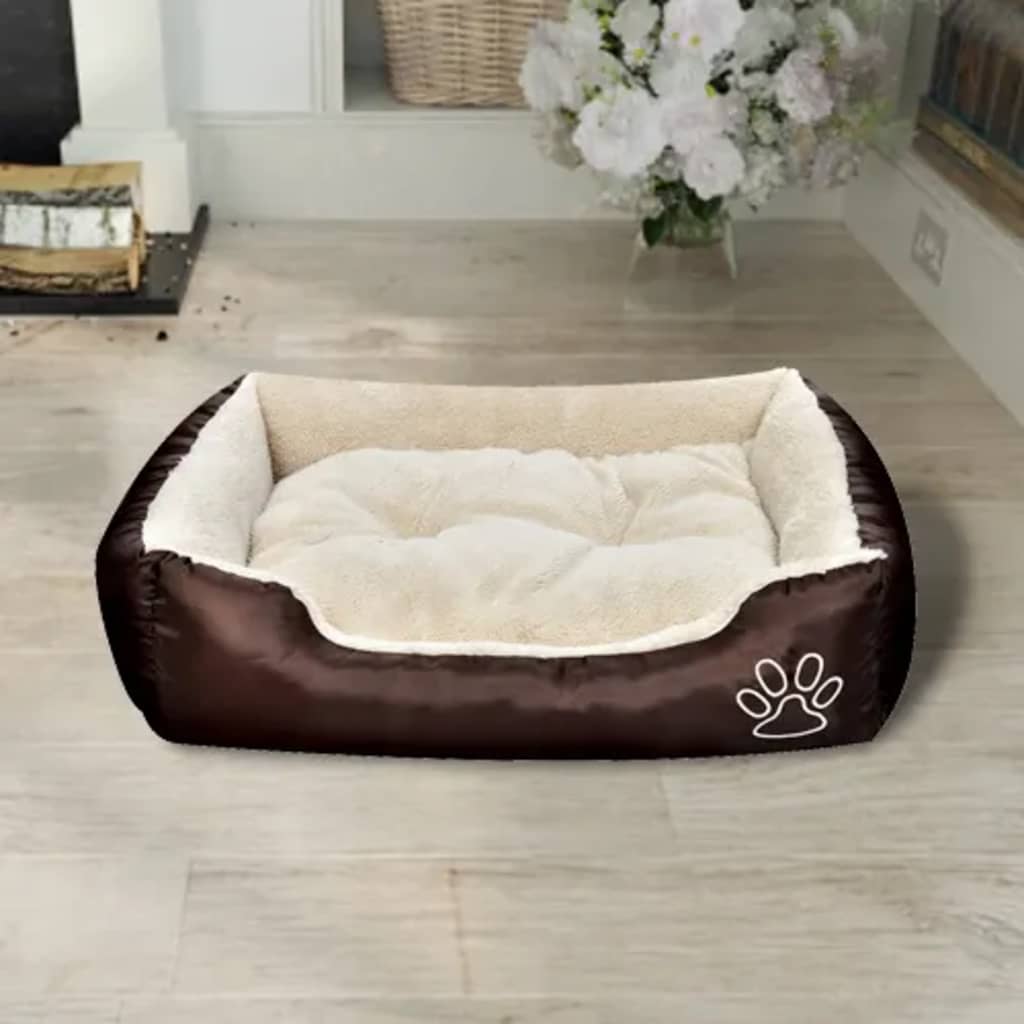 vidaXL Warm Dog Bed with Padded Cushion XL