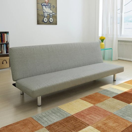 vidaXL Sofa Bed Grey Polyester