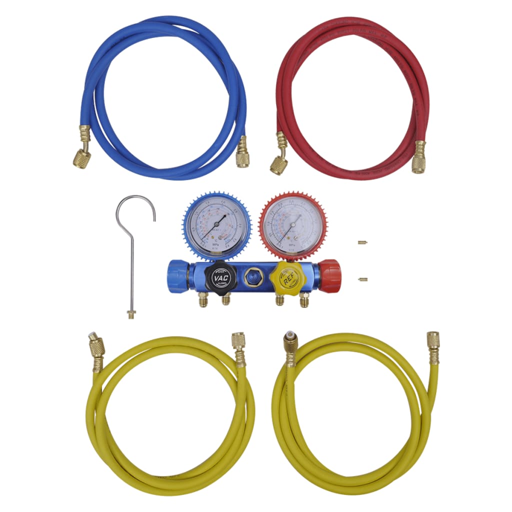 vidaXL 4-way Manifold Gauge Set for Air Conditioning