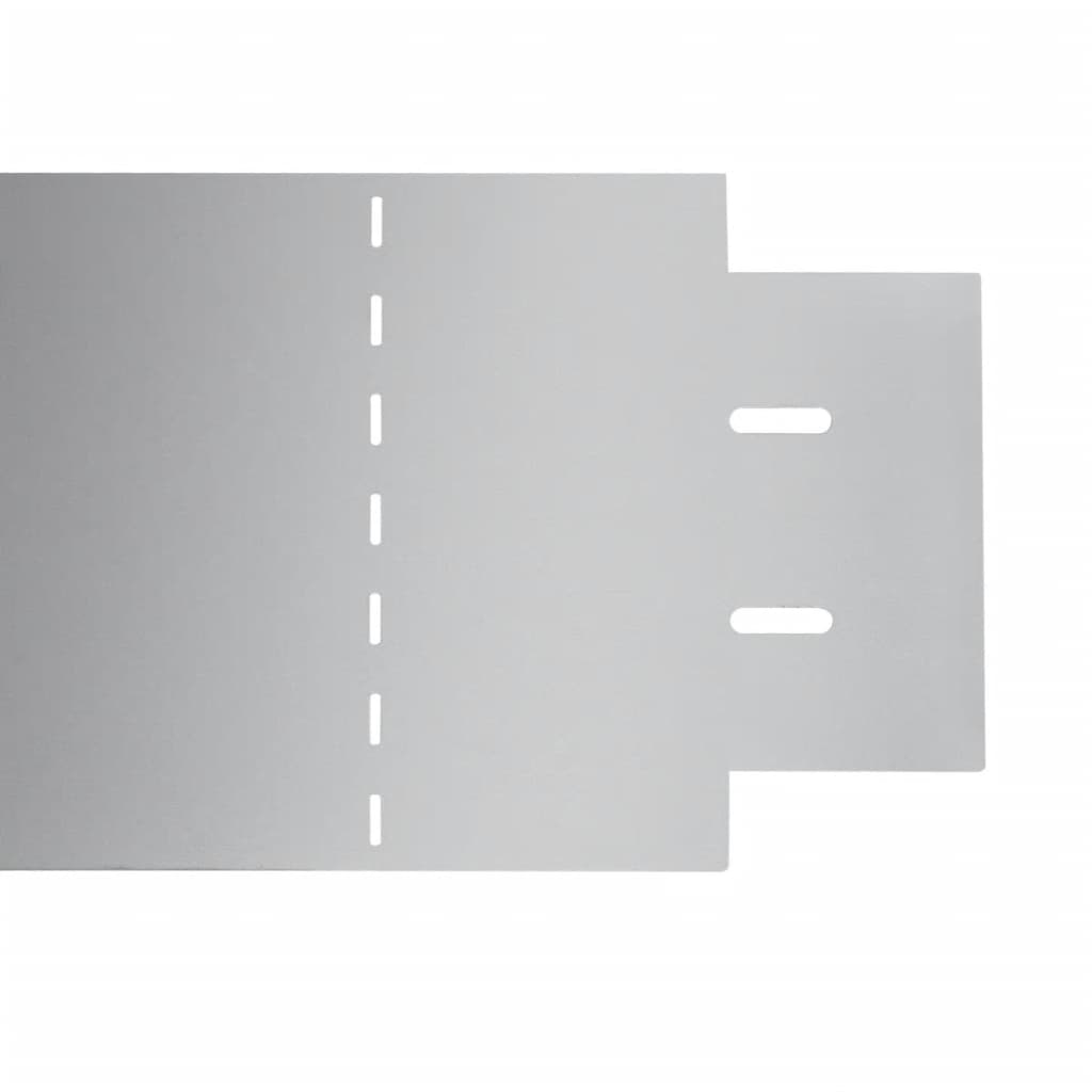 vidaXL Set of 20 Flexible Lawn Fence Galvanised Steel 100 x 14 cm