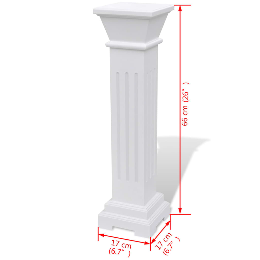 vidaXL Classic Square Pillar Plant Stand MDF