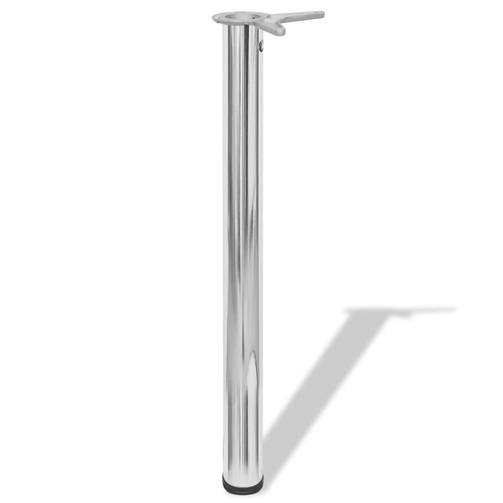 vidaXL Adjustable Table Legs 4 pcs Chrome 710 mm