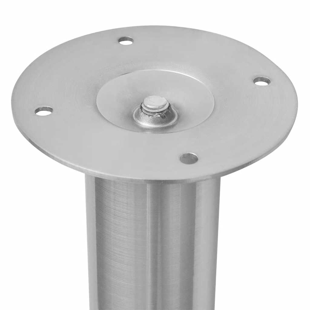 vidaXL Telescopic Table Legs 2 pcs Brushed Nickel 710 mm-1100 mm