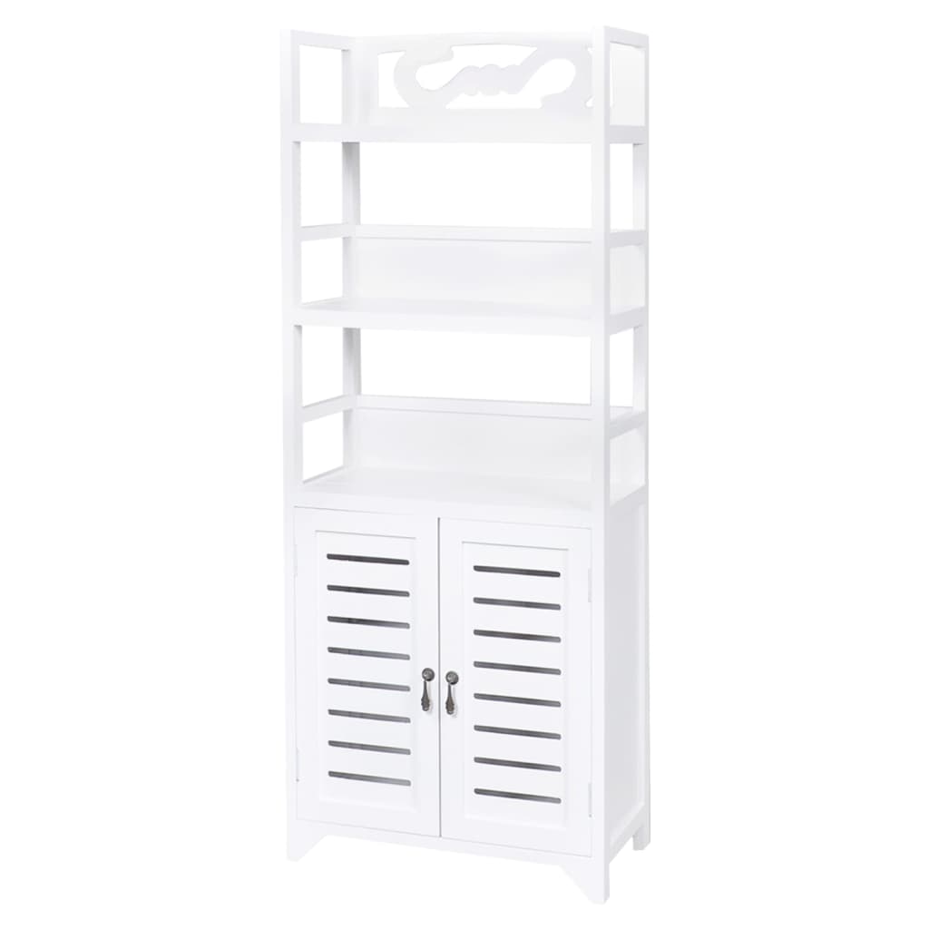 vidaXL Bathroom Cabinet Albuquerque Wood White 46x24x117.5 cm