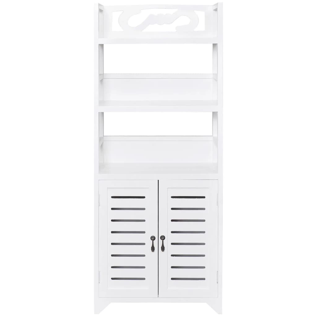 vidaXL Bathroom Cabinet Albuquerque Wood White 46x24x117.5 cm
