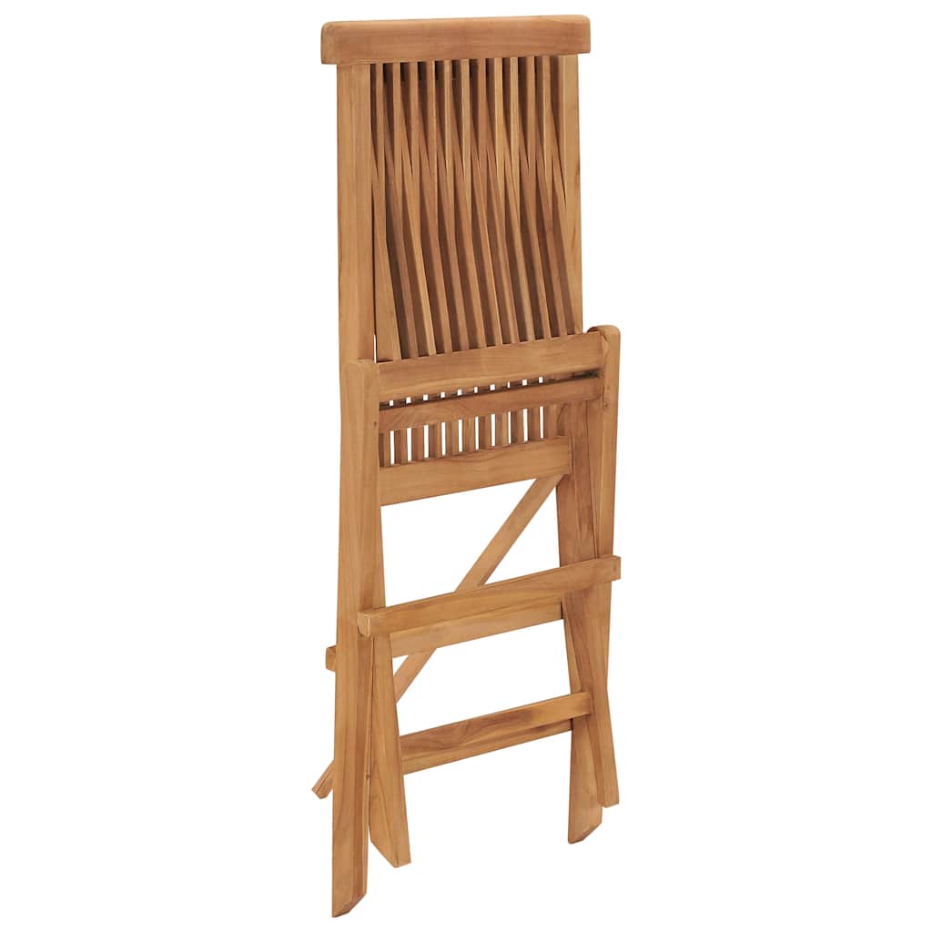 vidaXL Folding Garden Chairs 2 pcs Solid Teak Wood