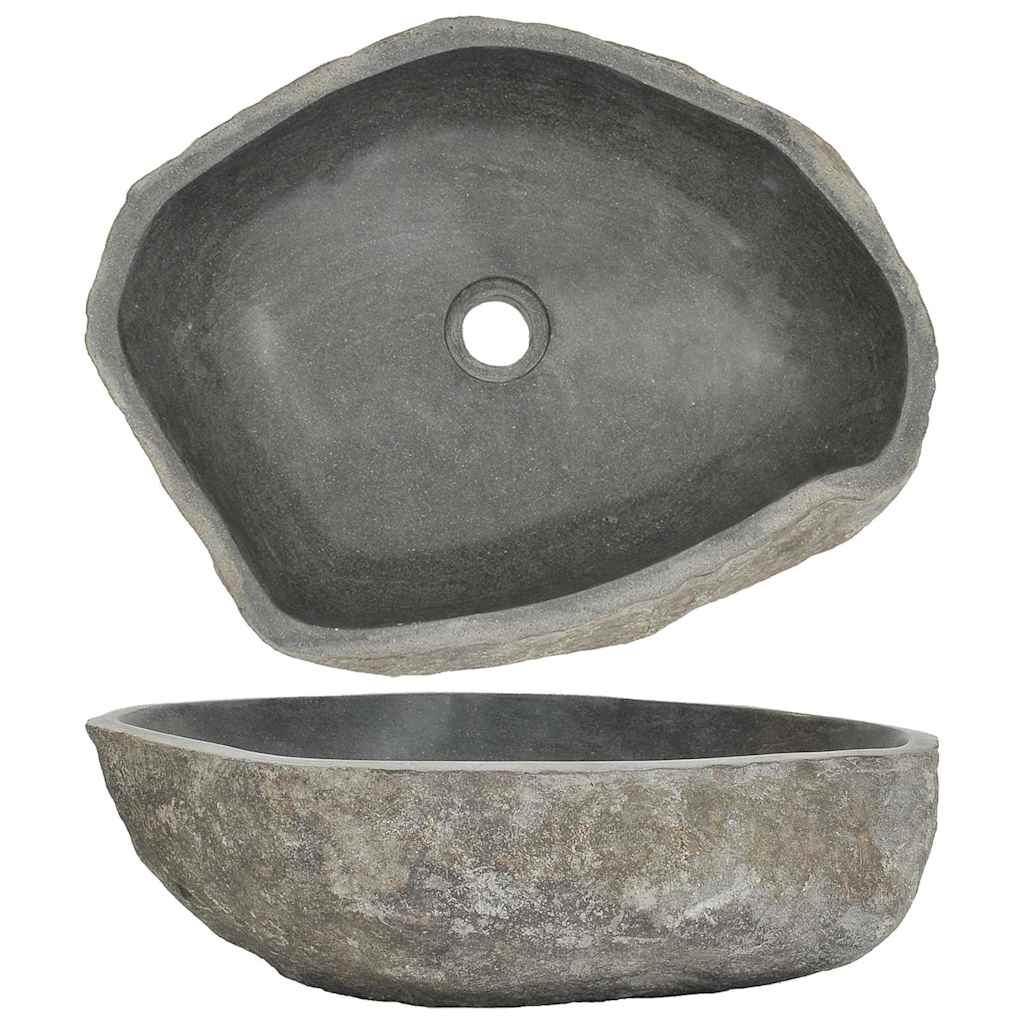 vidaXL Basin River Stone Oval (45-53)x(34-41) cm