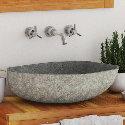 vidaXL Basin River Stone Oval (45-53)x(34-41) cm