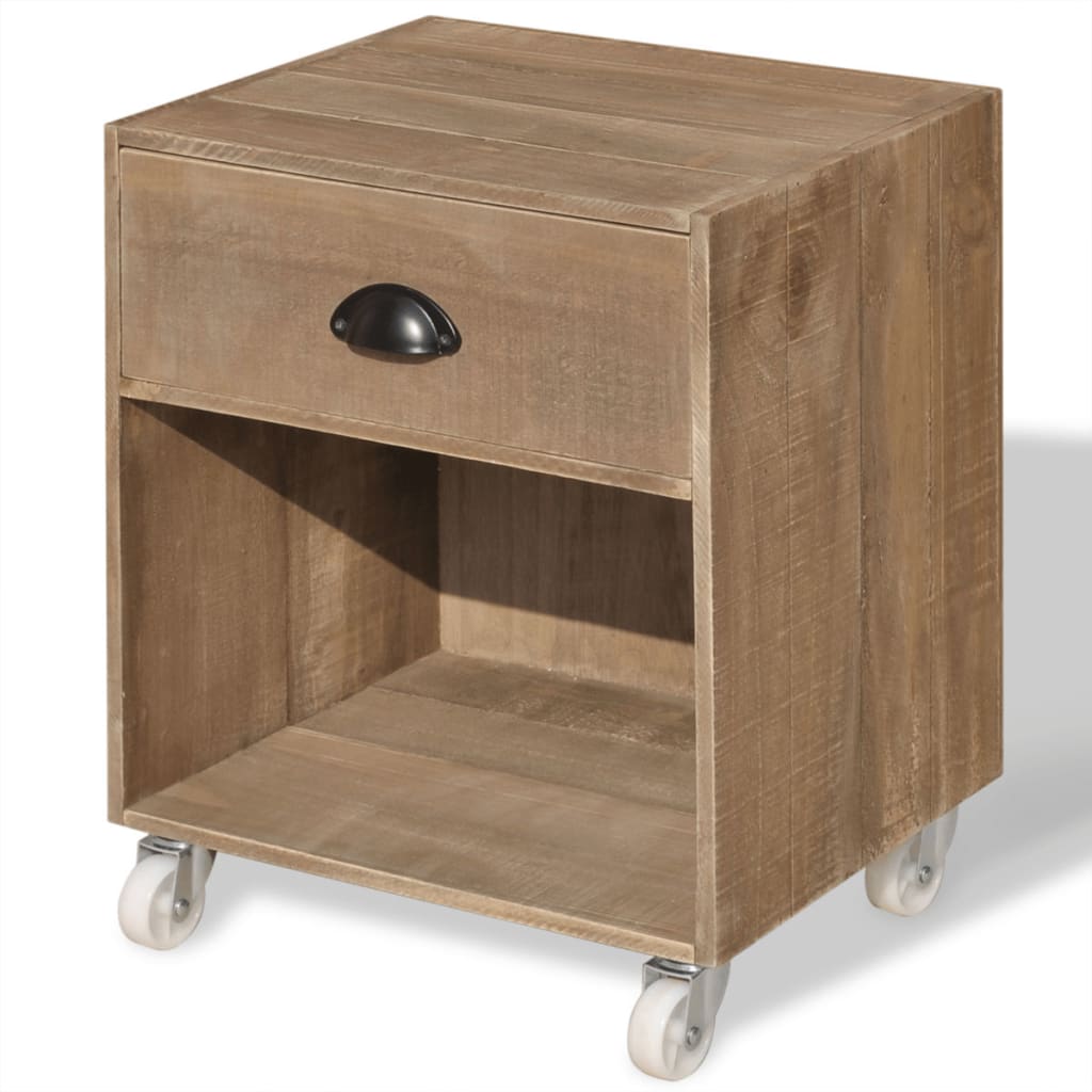 vidaXL Nightstand Brown Solid Wood