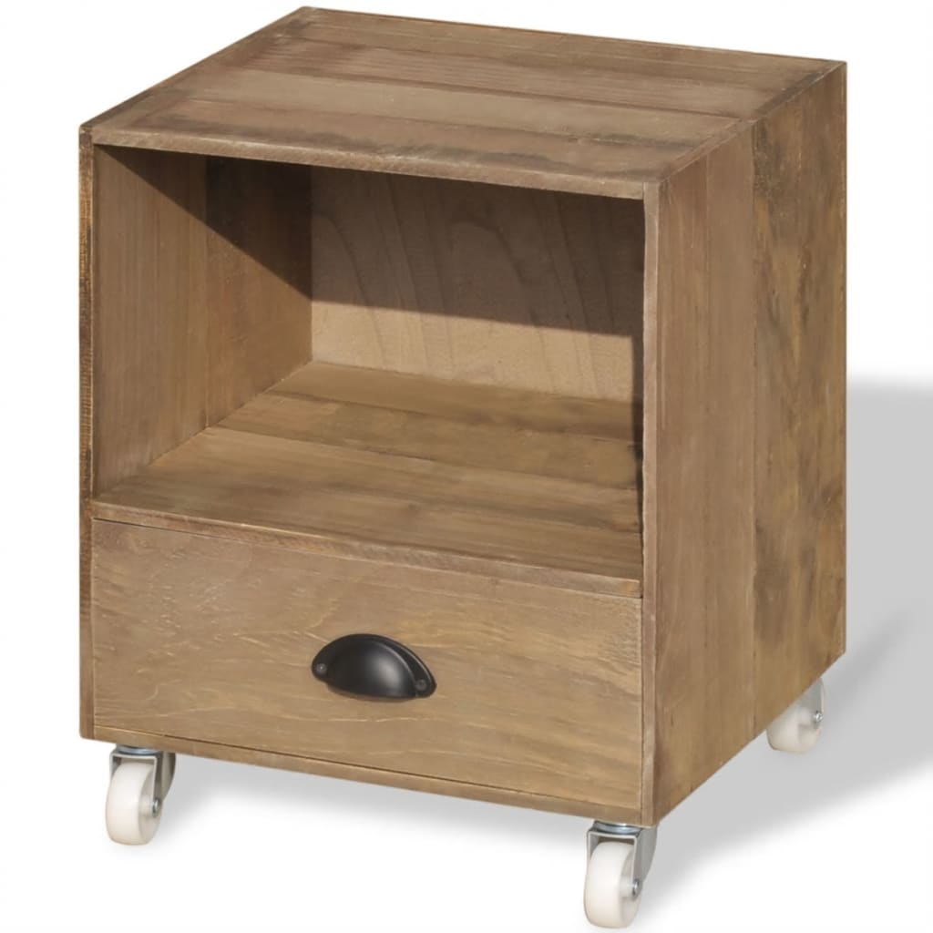 vidaXL Nightstand Brown Solid Wood