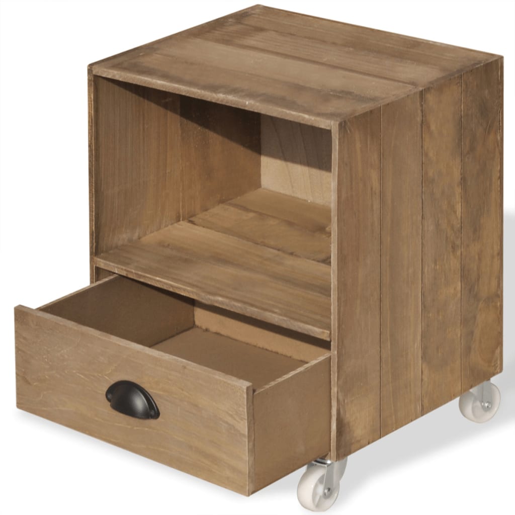 vidaXL Nightstand Brown Solid Wood