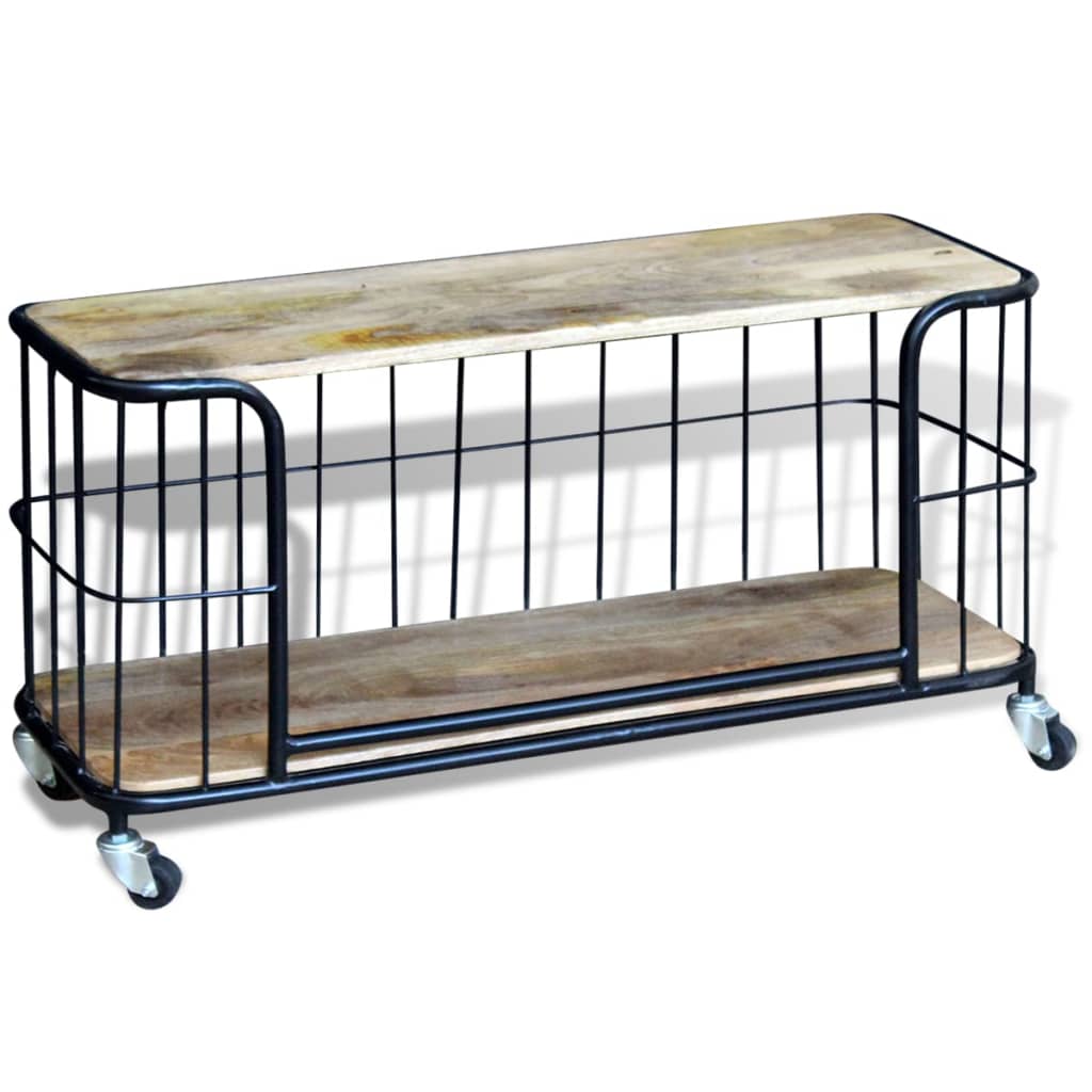 vidaXL TV Cabinet Solid Mango Wood 100x40x45 cm