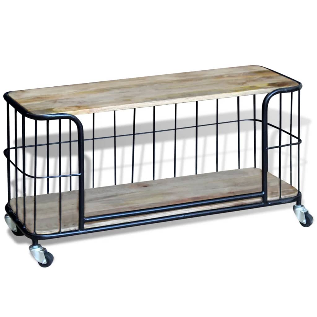 vidaXL TV Cabinet Solid Mango Wood 100x40x45 cm