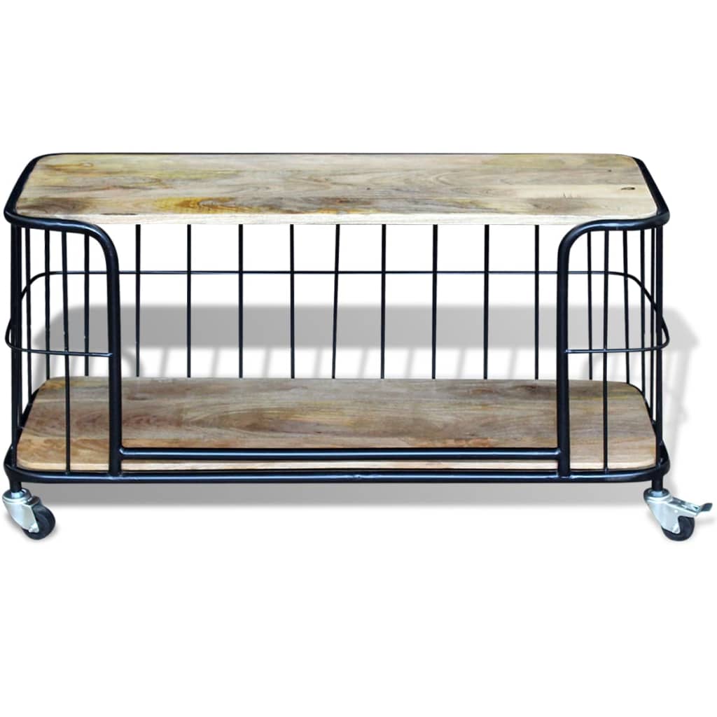 vidaXL TV Cabinet Solid Mango Wood 100x40x45 cm