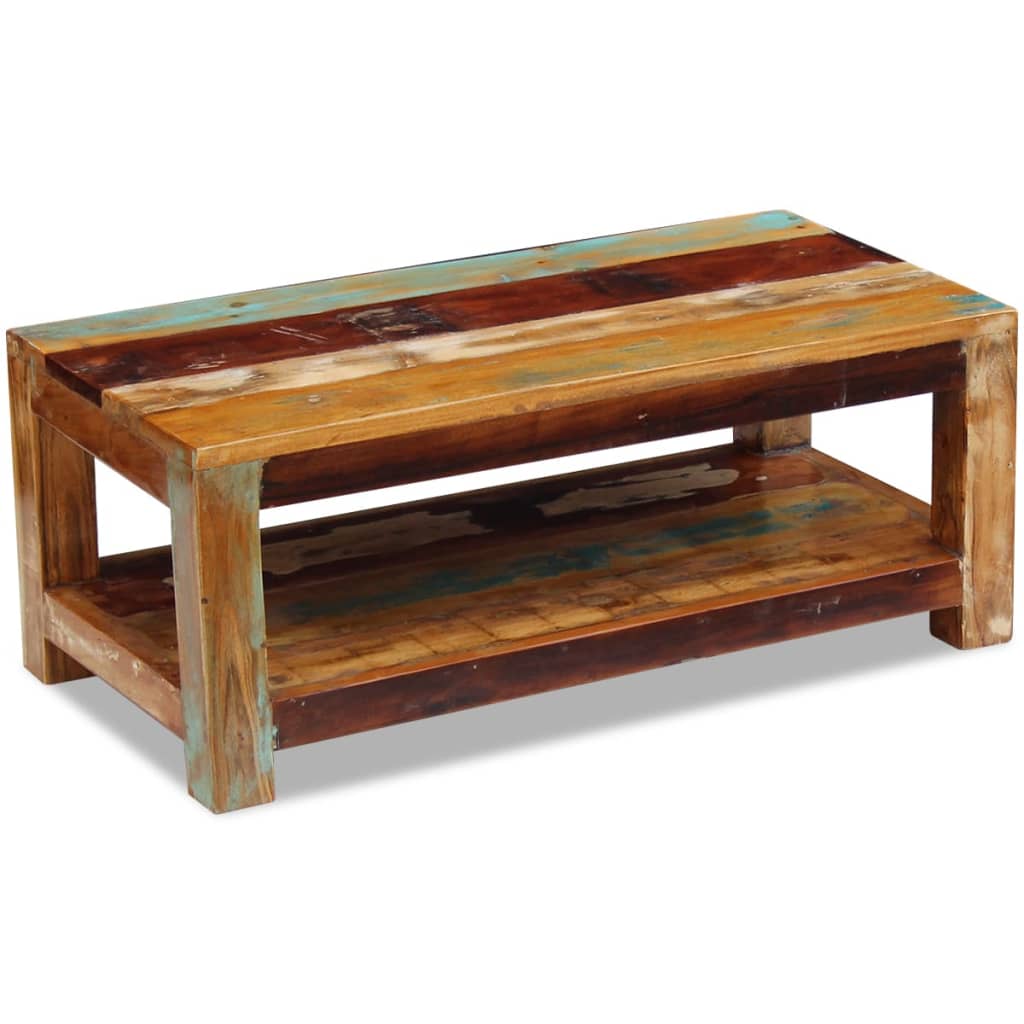 vidaXL Coffee Table Solid Reclaimed Wood 90x45x35 cm