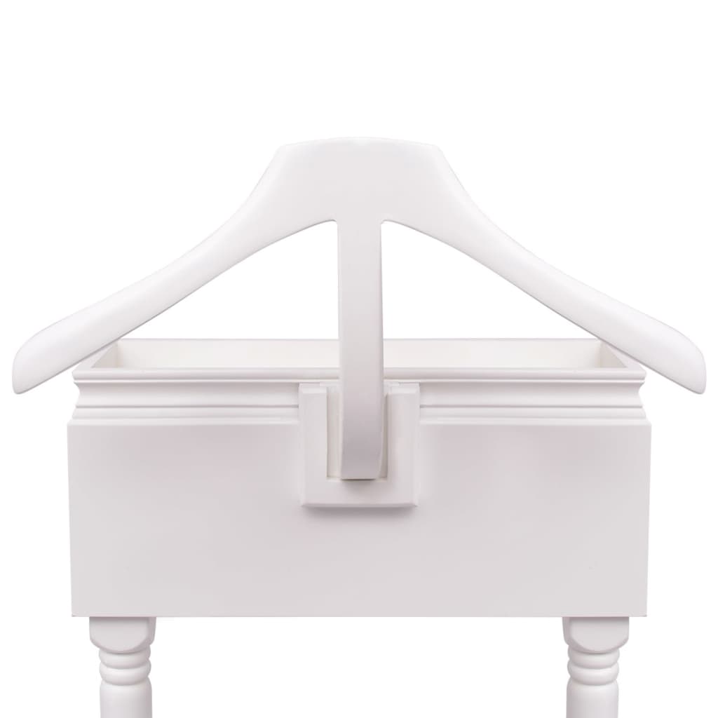 vidaXL Clothing Rack with Cabinet Wood White