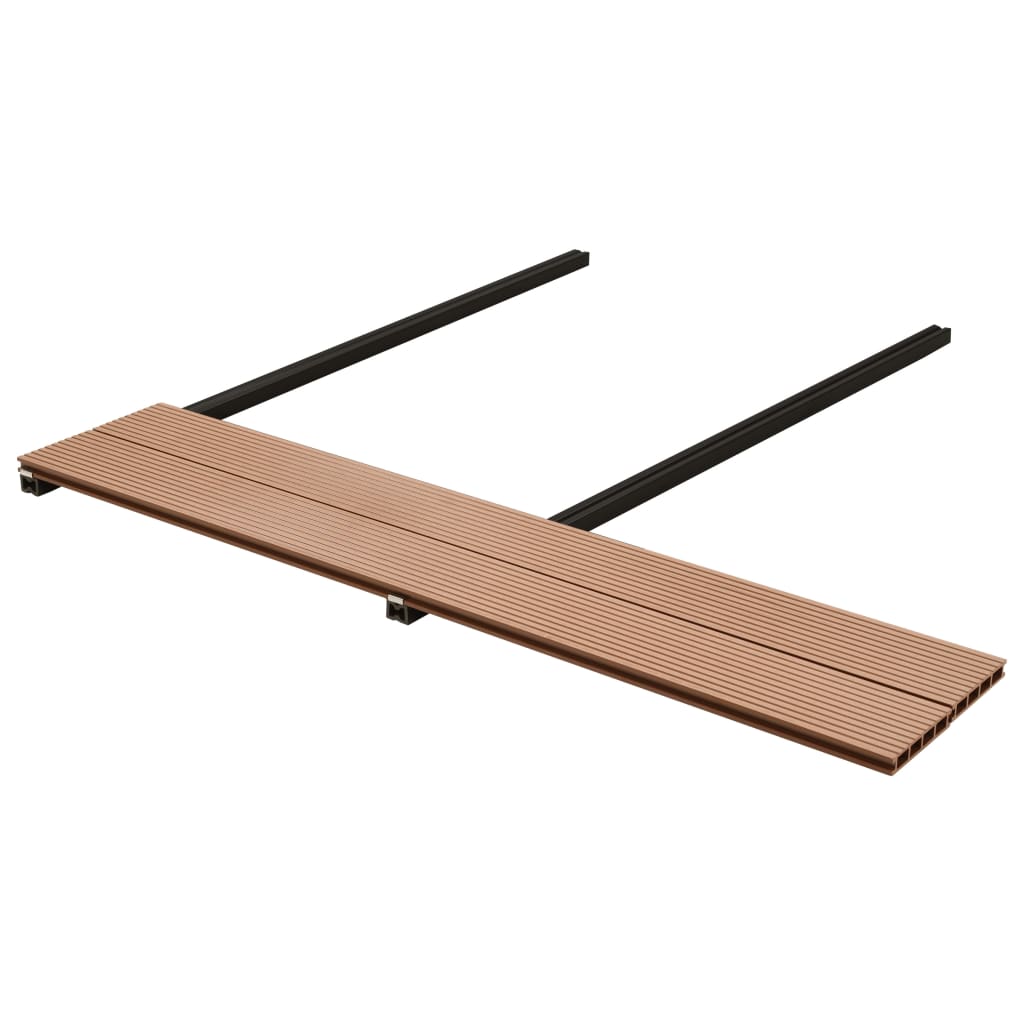vidaXL WPC Decking Boards with Accessories 26 m² 2.2 m Brown