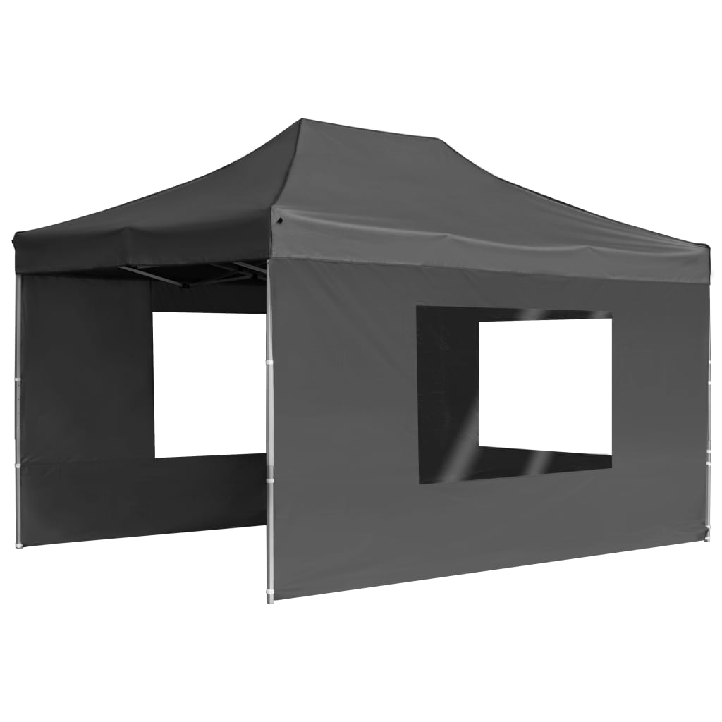 vidaXL Professional Folding Party Tent with Walls Aluminium 4.5x3 m Anthracite