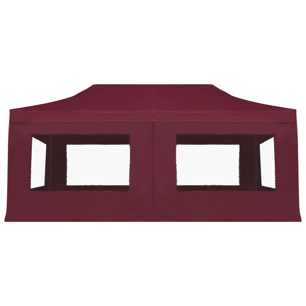 vidaXL Professional Folding Party Tent with Walls Aluminium 6x3 m Wine Red