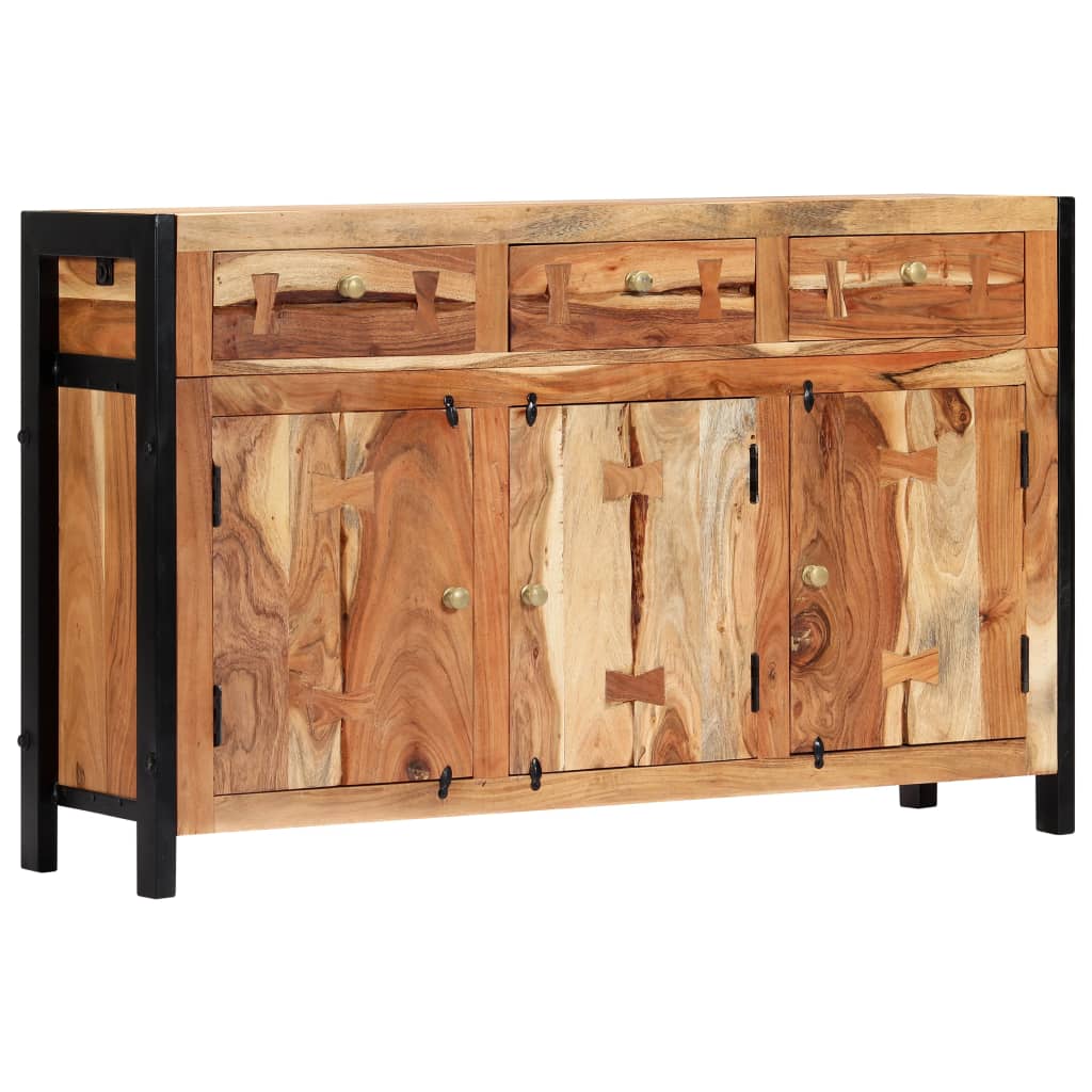 vidaXL Sideboard 120x35x75 cm Solid Acacia Wood