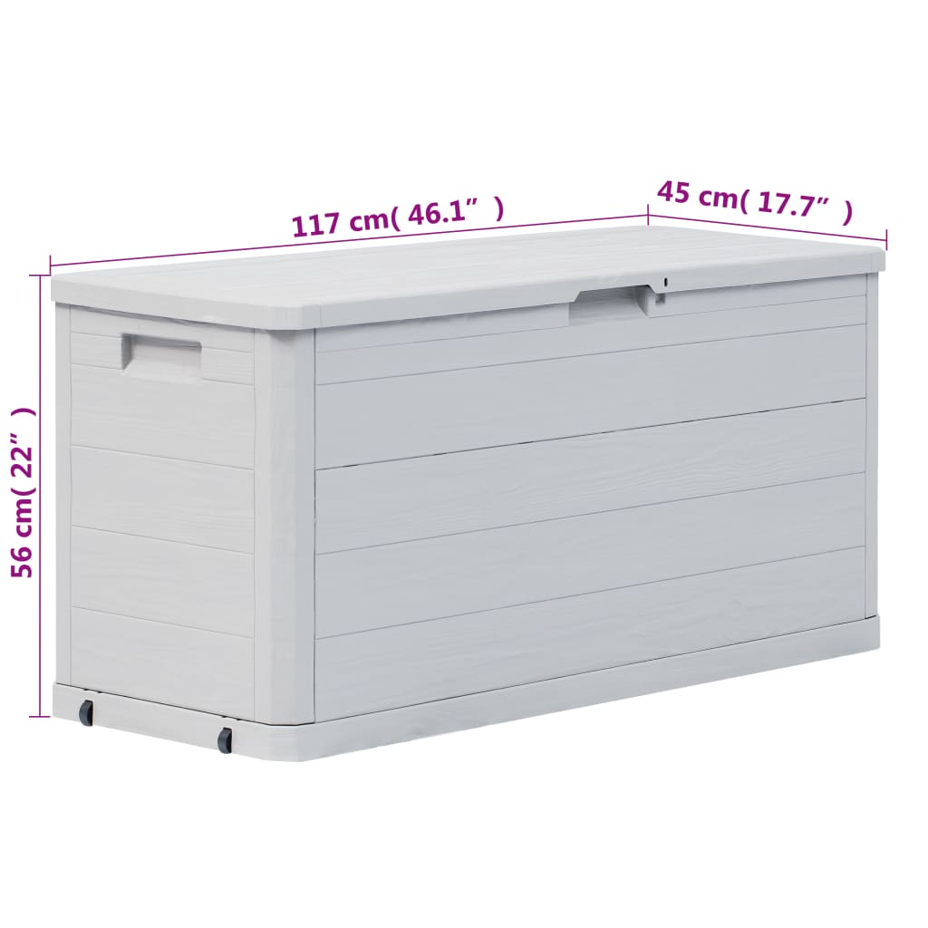 vidaXL Garden Storage Box 280 L Light Grey