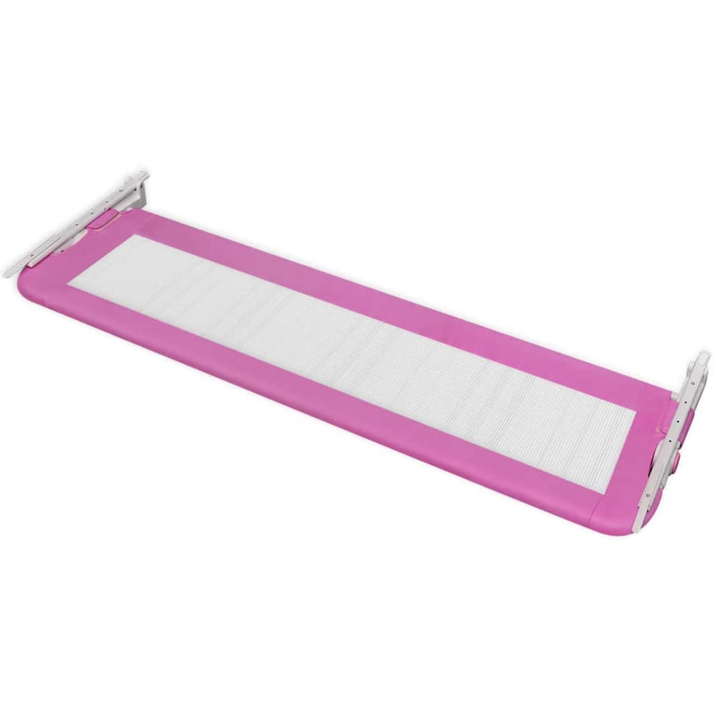 vidaXL Toddler Safety Bed Rail 2 pcs Pink 150x42 cm