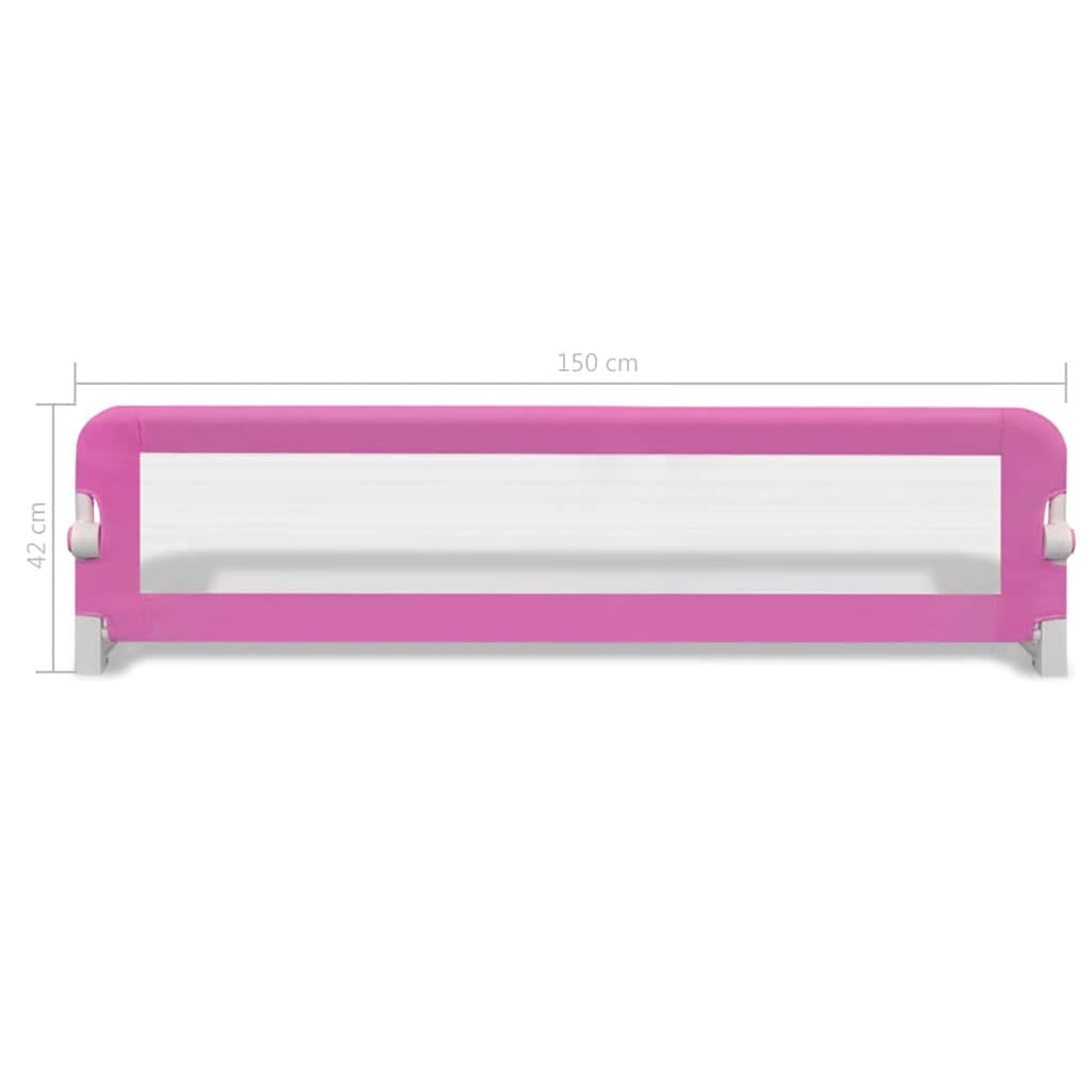 vidaXL Toddler Safety Bed Rail 2 pcs Pink 150x42 cm