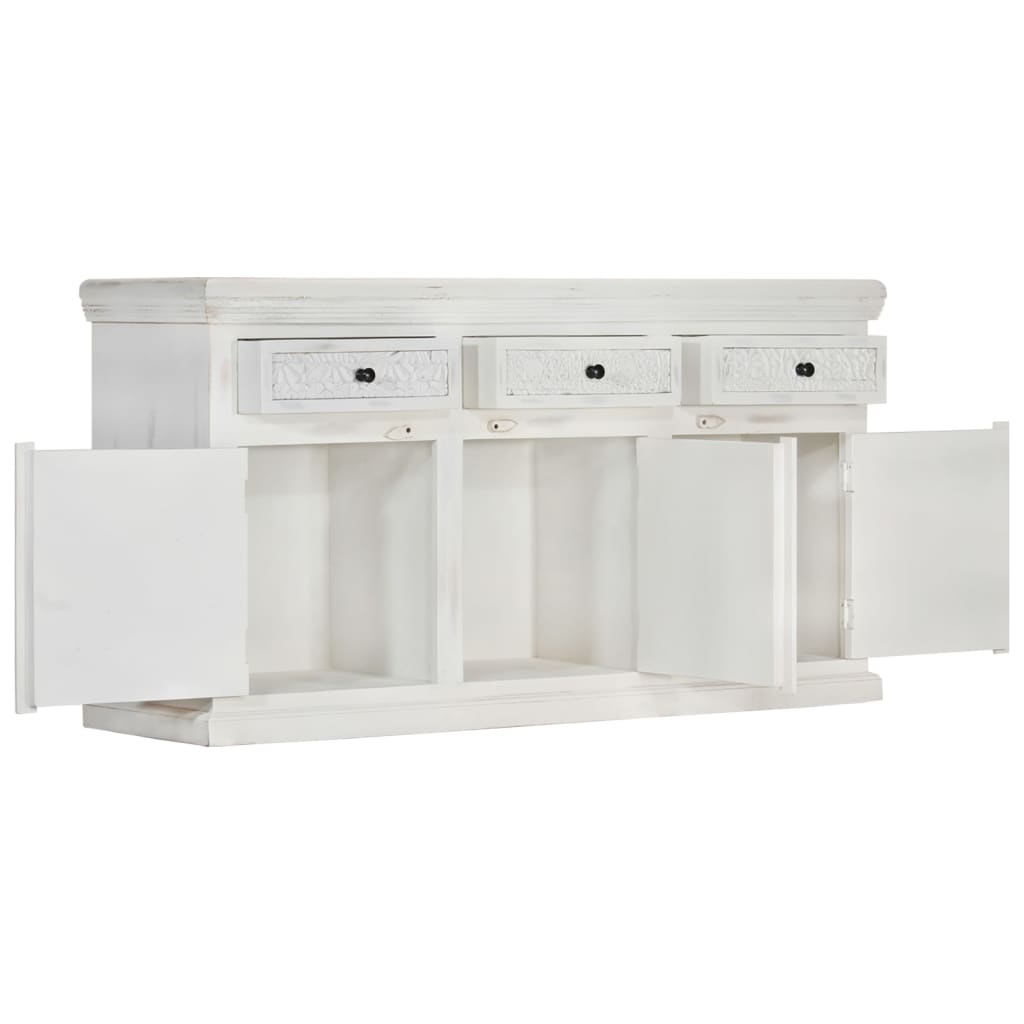 vidaXL Sideboard White 140x40x74 cm Solid Mango Wood