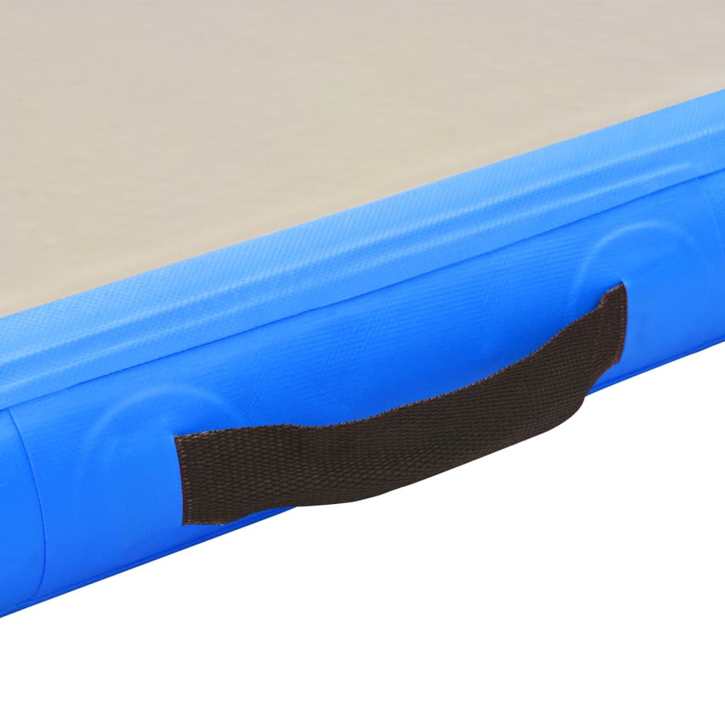 vidaXL Inflatable Gymnastics Mat with Pump 600x100x10 cm PVC Blue