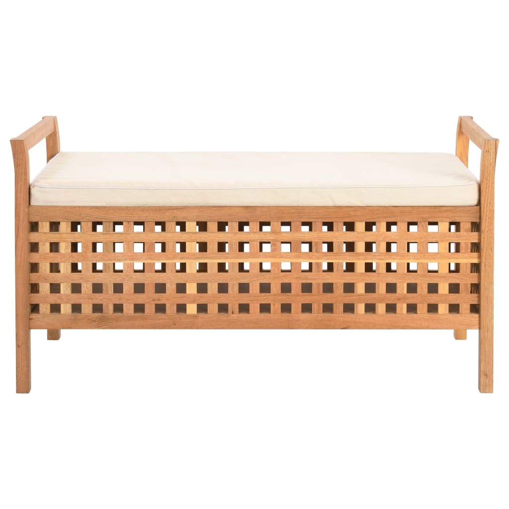 vidaXL Storage Bench 93x49x49 cm Solid Walnut Wood
