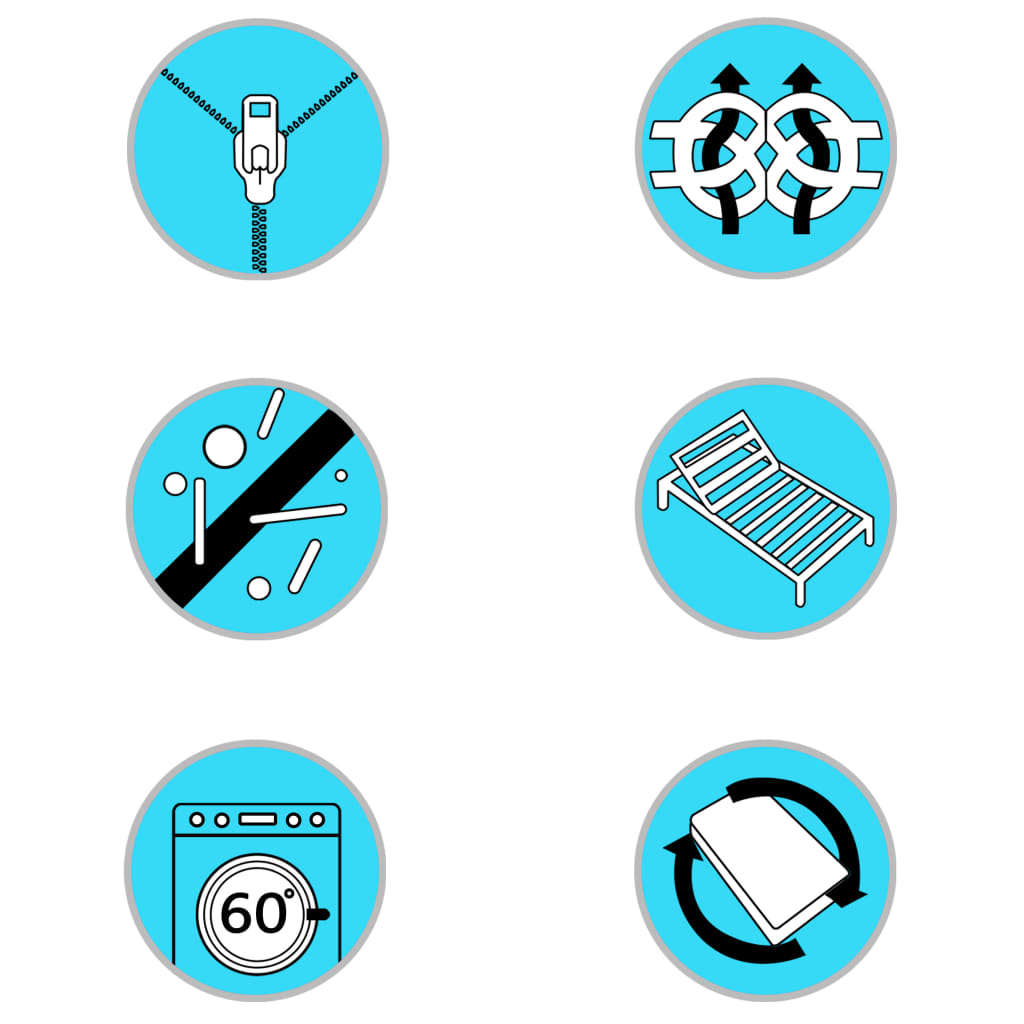 vidaXL Mattress Topper 180x200 cm Gel Foam 7 cm